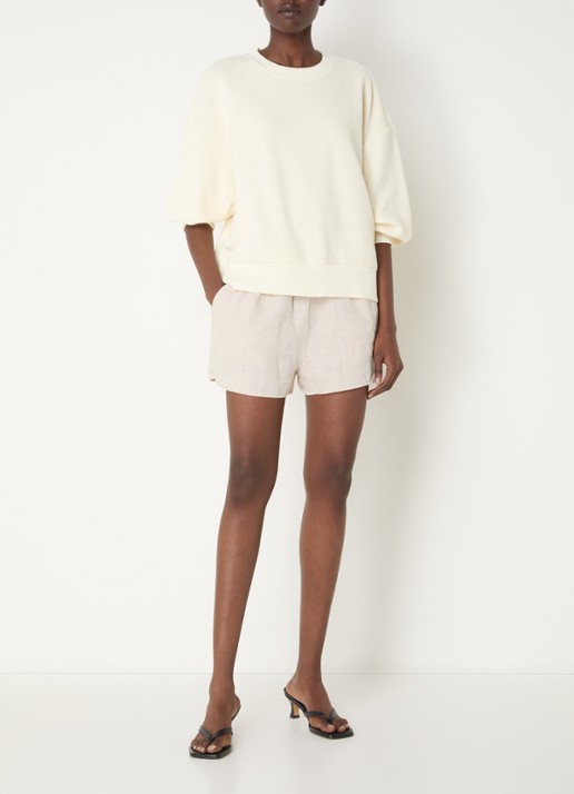 CLOSED Sweater van badstof - voorkant 3 gebroken wit