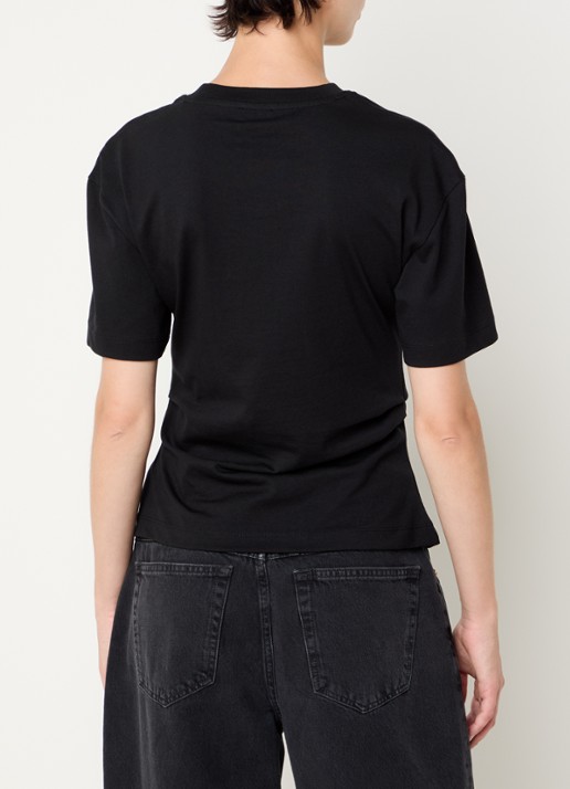 CLOSED T-shirt met logoborduring - achterkant 2 zwart