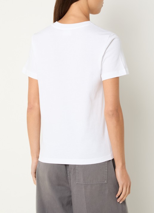 CLOSED T-shirt met logoprint - achterkant wit