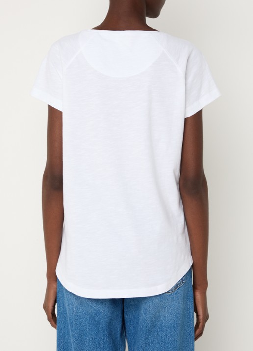 CLOSED T-shirt met stretch - achterkant wit