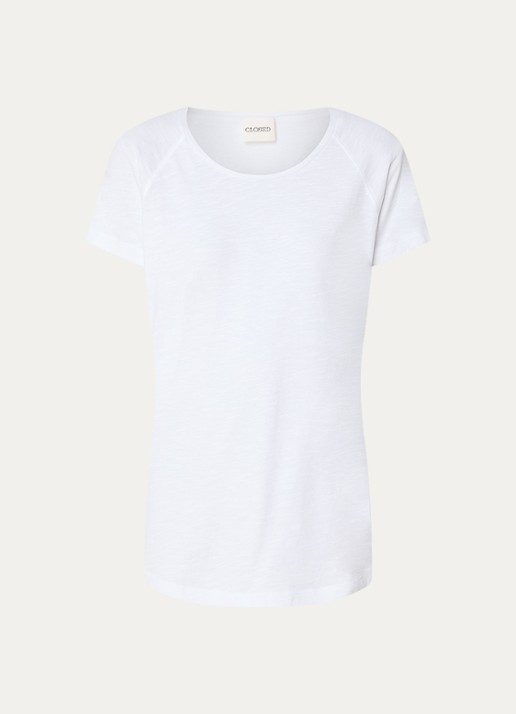CLOSED T-shirt met stretch - voorkant 2 wit
