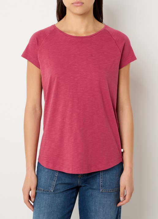 CLOSED T-shirt met stretch - detail 3 donkerrood