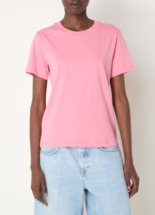 CLOSED T-shirt van  katoen met gemêleerd dessin - detail 4 roze