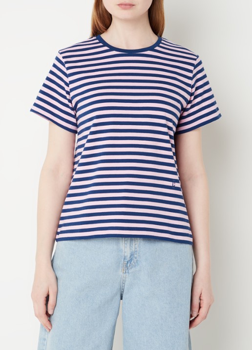 CLOSED T-shirt van  katoen met streepprint