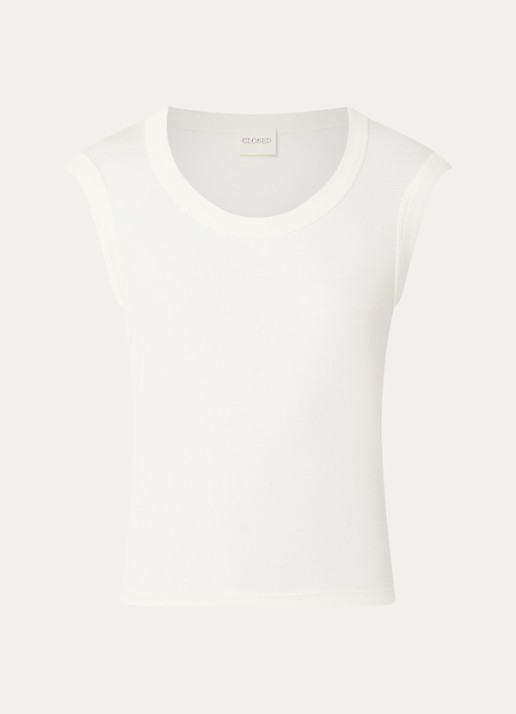 CLOSED Tanktop met ronde hals - voorkant 3 gebroken wit