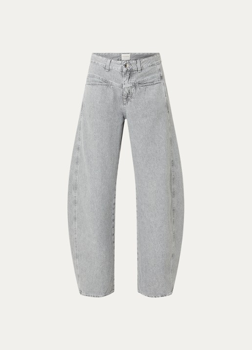 CLOSED Tori-X high waist wide leg jeans met gekleurde wassing - voorkant 2 grijs