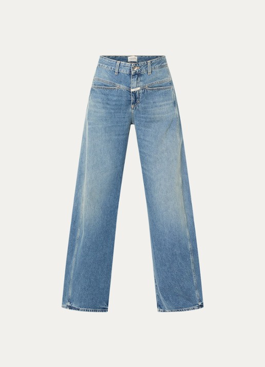 CLOSED Tori-X high waist wide leg jeans met medium wassing - voorkant indigo