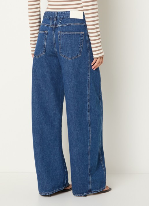 CLOSED Tori-x high waist wide leg jeans met steekzakken  - achterkant indigo