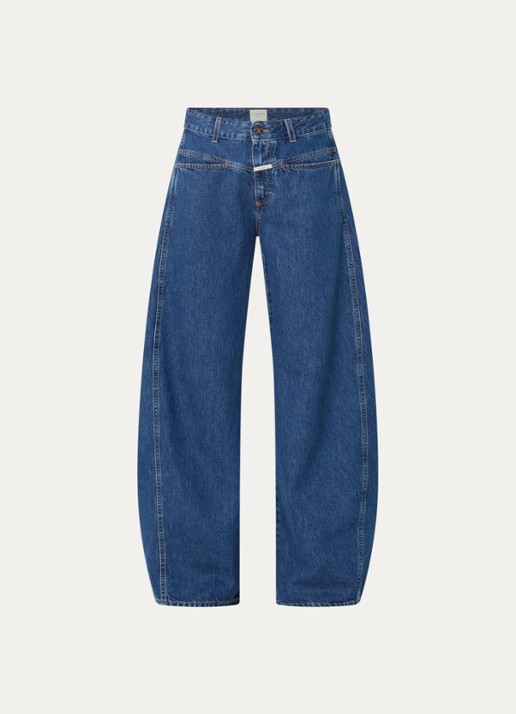 CLOSED Tori-x high waist wide leg jeans met steekzakken  - voorkant 3 indigo