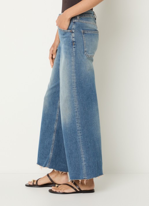 CLOSED Wera cropped high waist flared jeans met destroyed afwerking - detail 2 indigo