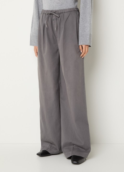 CLOSED Wynston high waist wide fit broek met steekzakken