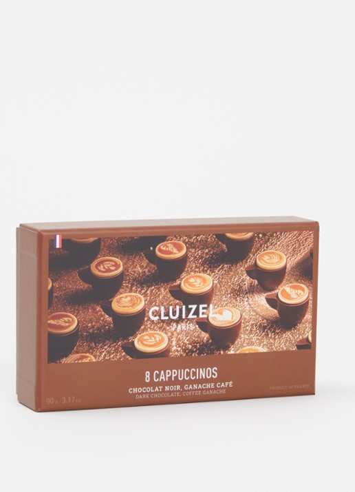 Cluizel Paris Cappuccino chocolade bonbons in geschenkverpakking 8 stuks - voorkant 2 undefined