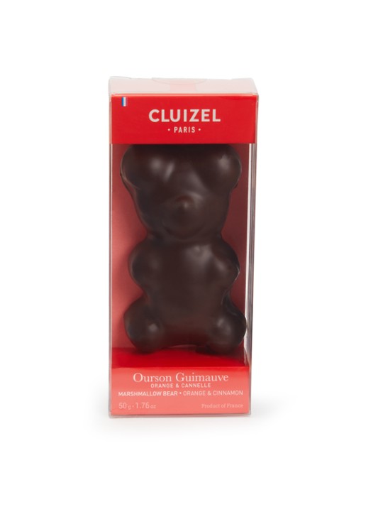 Cluizel Paris Christmas Bear marshmallow met pure chocolade 50 gram - voorkant undefined