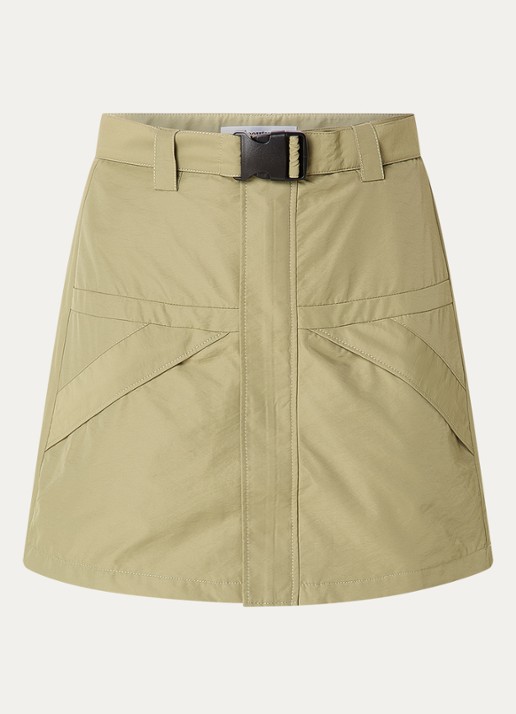 Co'Couture Aloracc mini rok met steekzakken - voorkant 3 legergroen