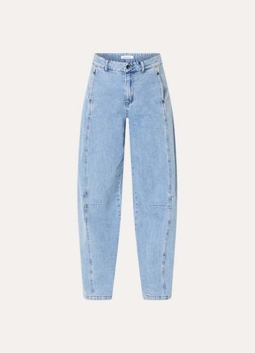 Co'Couture AsjaCC LL high waist balloon fit jeans met lichte wassing - voorkant 3 indigo