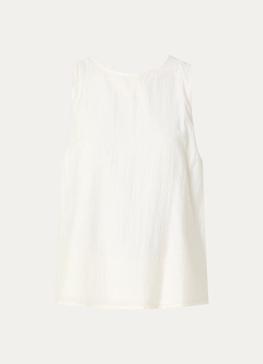 Co'Couture Aura A-lijn top met rugdecolleté  - voorkant 3 gebroken wit