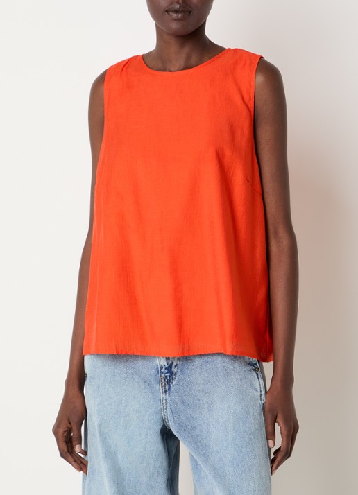 Co'Couture Aura A-lijn top met rugdecolleté  - detail 4 orange