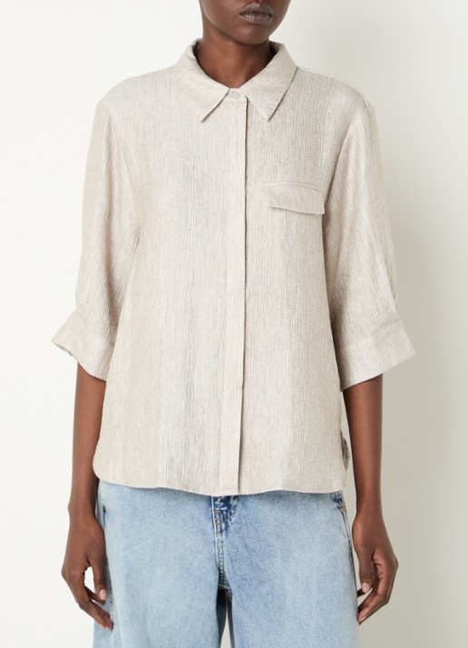 Co'Couture CherCC blouse met lurex en structuur