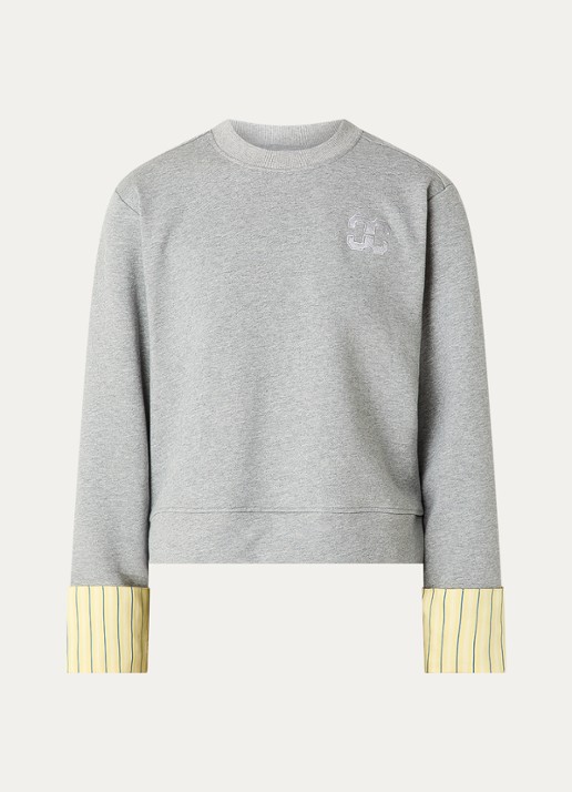Co'Couture Daniella sweatshirt met logo - voorkant grijsmele