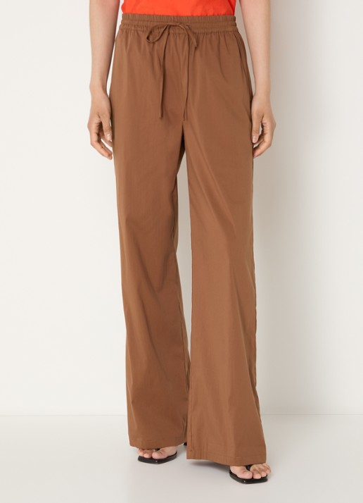 Co'Couture Elara high waist straight fit broek met steekzakken