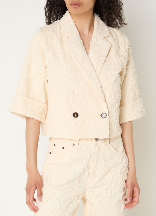 Co'Couture Elton cropped blazer met steekzakken