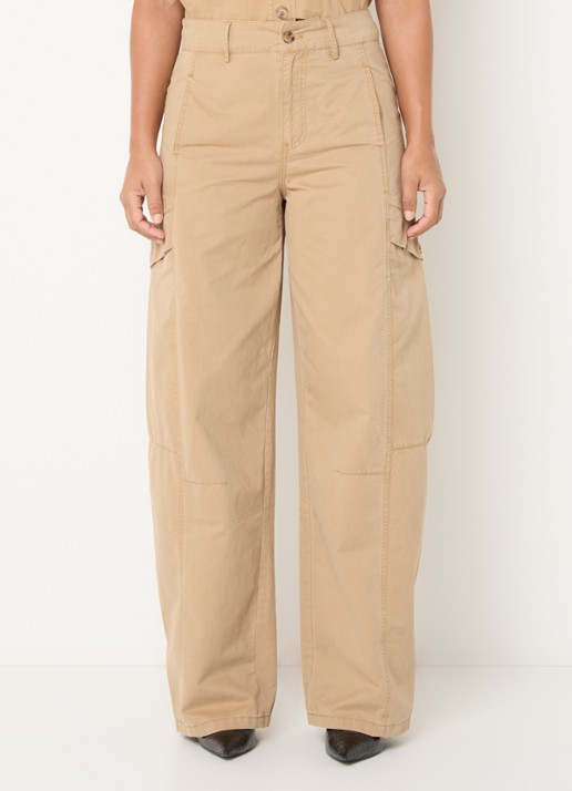 Co'Couture EvelynCC high waist balloon fit cargobroek met klepzakken