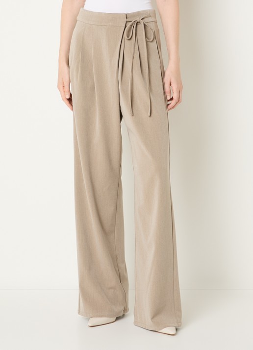 Co'Couture High waist wide fit pantalon met steekzakken