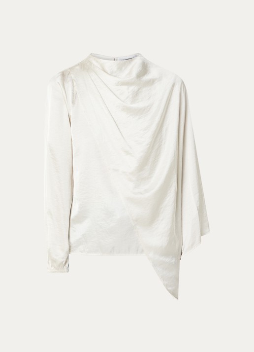 Co'Couture Iduncc top van satijn - voorkant 2 gebroken wit