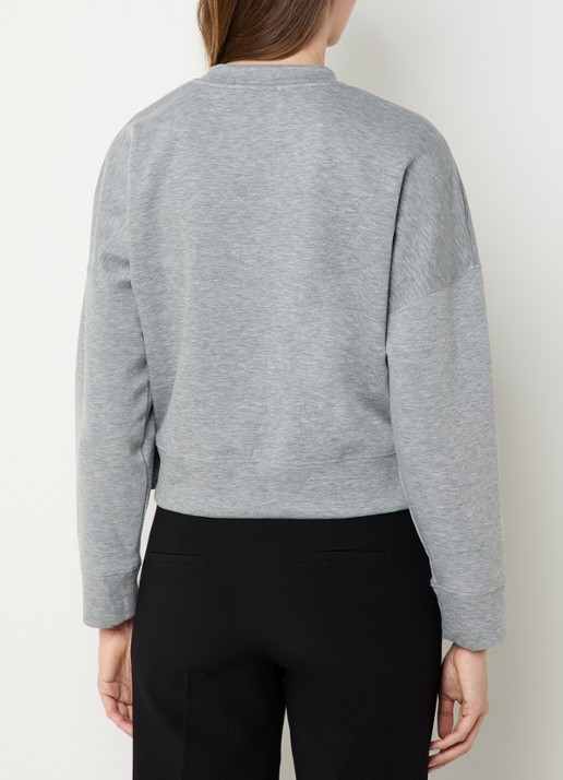 Co'Couture Lance sweater met ceintuur - achterkant grijsmele