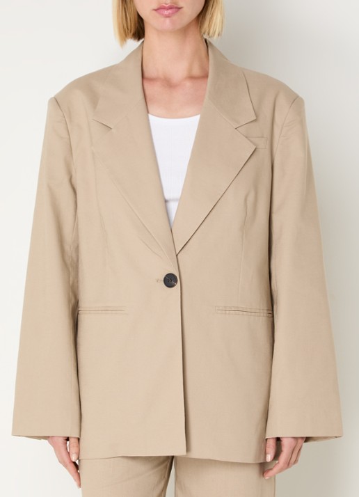 Co'Couture LeilaCC Power oversized blazer met paspelzakken