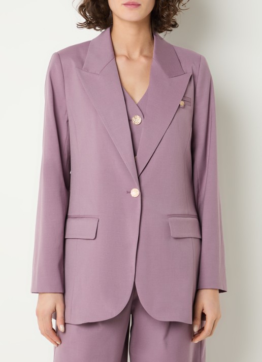 Co'Couture Liam blazer in wolblend met zijsplitten