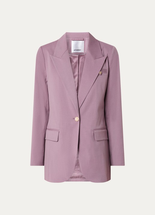 Co'Couture Liam blazer in wolblend met zijsplitten - voorkant oudroze