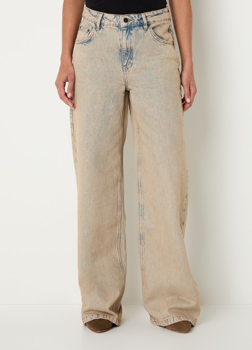 Co'Couture Maura high waist straight leg jeans met verwassen afwerking