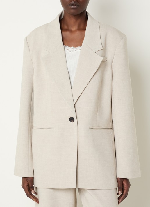 Co'Couture Mava oversized blazer met paspelzakken