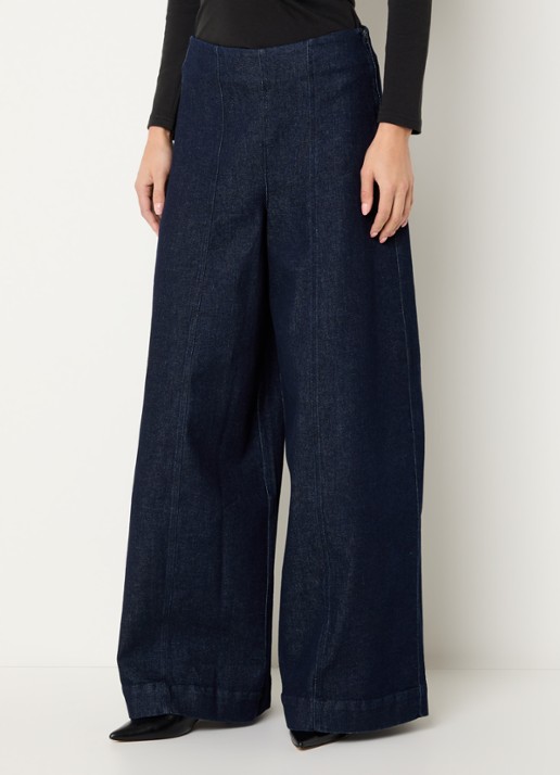 Co'Couture Merlicc high waist wide leg jeans met donkere wassing