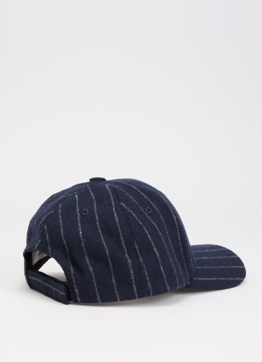 Co'Couture Naidacc pet in wolblend met streepprint - detail donkerblauw