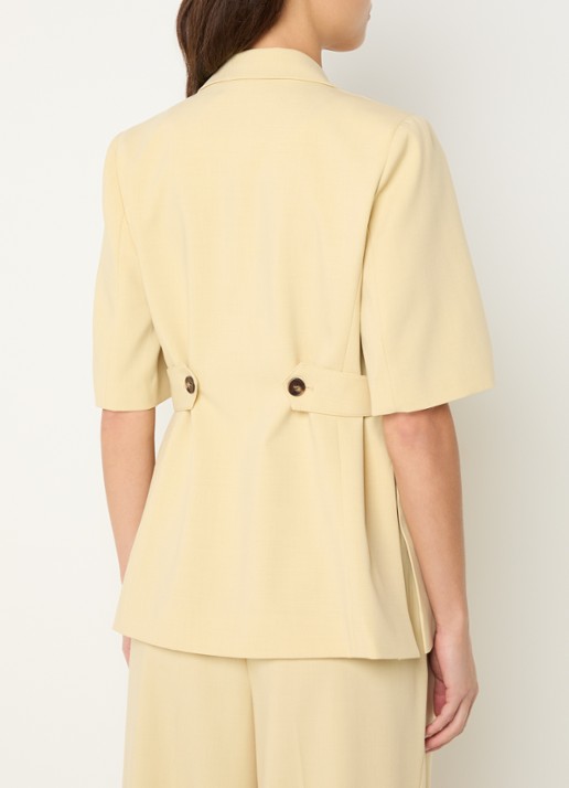 Co'Couture Nilan blazer met klepzakken - achterkant 3 geel