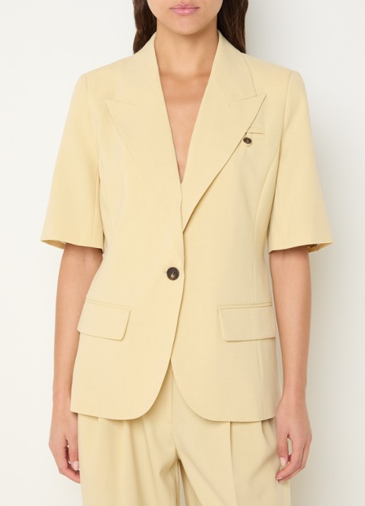 Co'Couture Nilan blazer met klepzakken - detail 4 geel