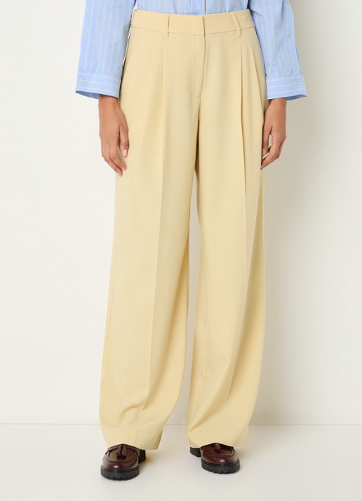 Co'Couture Nilan high waist wide fit pantalon met steekzakken