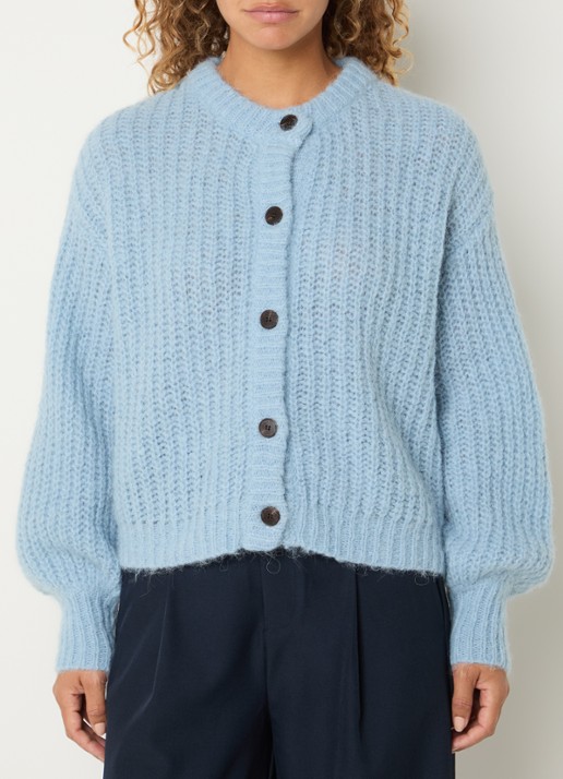 Co'Couture Raina fijngebreid vest in wolblend