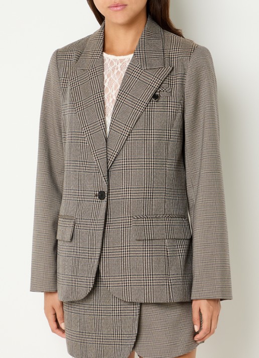 Co'Couture VeyaCC blazer met ruitdessin