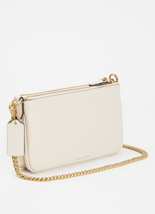 Coach Audrey crossbodytas van kalfsleer met afneembare schouderriem  - achterkant 4 gebroken wit