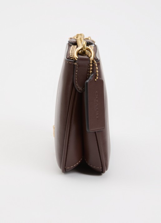 Coach Audrey crossbodytas van kalfsleer met afneembare schouderriem - detail 4 chocoladebruin