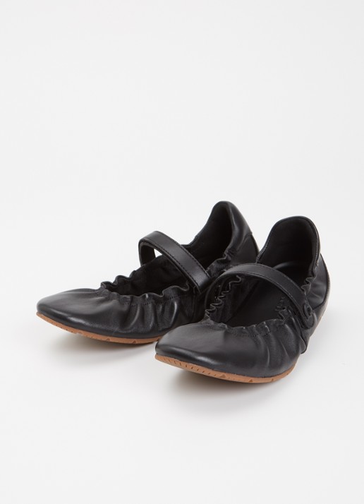 Coach Ballerina van leer - detail 2 zwart