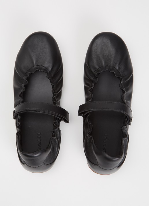 Coach Ballerina van leer - detail 3 zwart