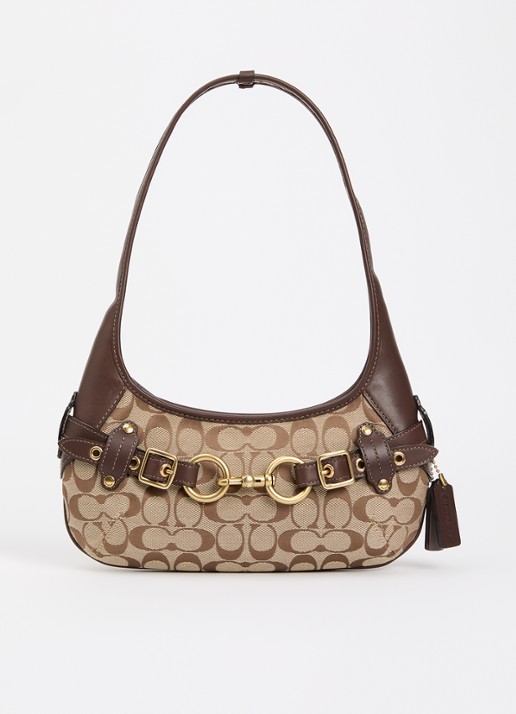 Coach Belted Ergo 26 schoudertas met leren details en logoprint