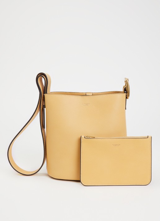 Coach Bleecker 21 schoudertas van leer met uitneembaar etui