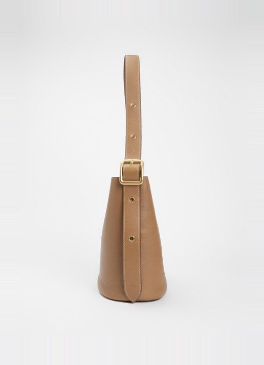 Coach Bleecker schoudertas van leer met uitneembaar etui - detail 3 khaki