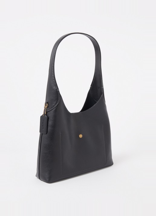 Coach Brooklyn 28 schoudertas van leer - achterkant 5 zwart