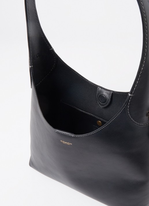 Coach Brooklyn 28 schoudertas van leer - detail 3 zwart